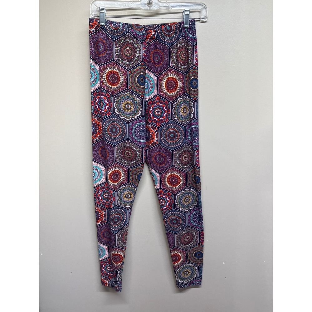 New Mix Women's Plus Size Leggings Geometric Hexagon Print Stretch Comfort